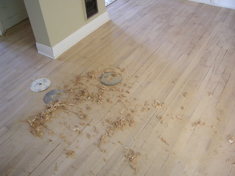 Sanding generated 3 garbage bags of dust