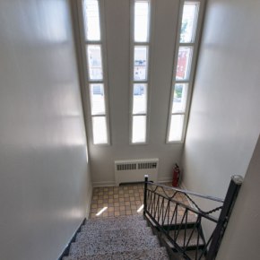 Freshly painted stairway